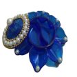 Kundan HandiKrafts Designer Haldi Blue Kumkum Holder Online now