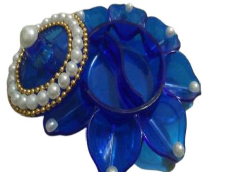 Kundan HandiKrafts Designer Haldi Blue Kumkum Holder Online now