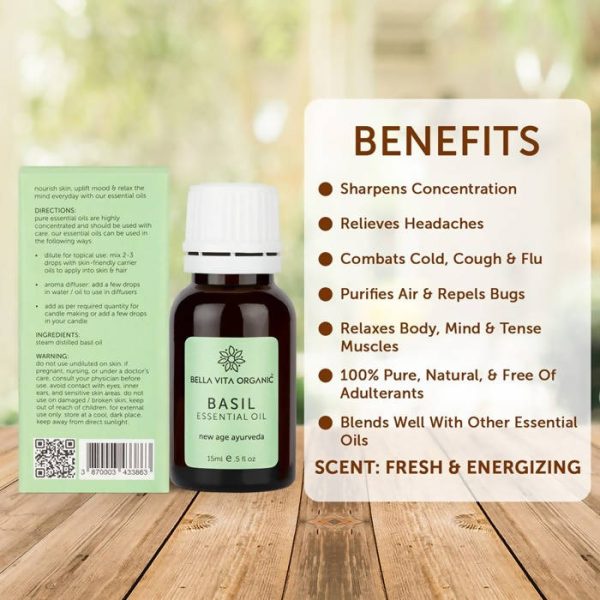 Bella Vita Organic Basil Essential Oil Sale