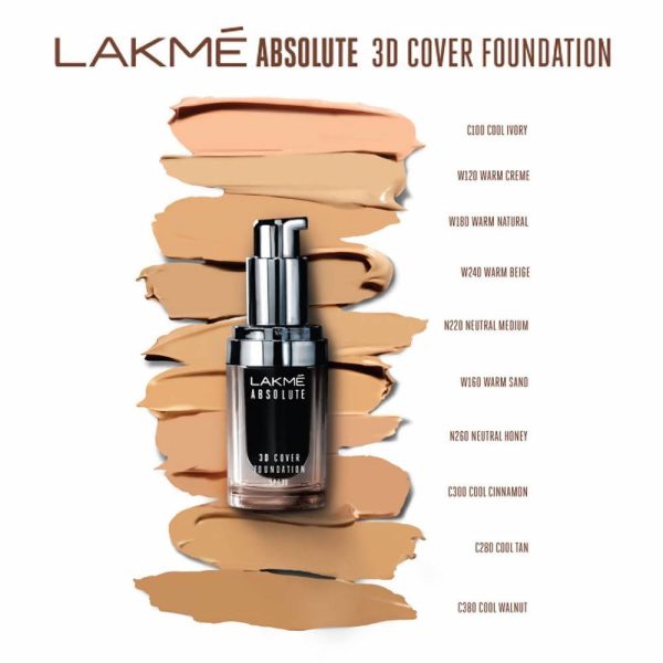 Lakme Absolute 3D Cover Foundation - Cool Ivory Online Hot Sale