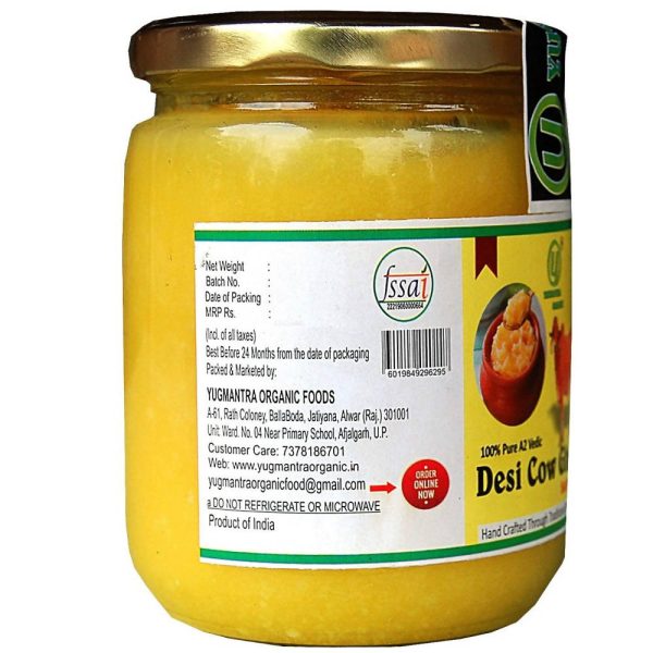 Yugmantra Organic Foods Pure A2 Natural Desi Cow Ghee Sahiwal | Handmade Desi Ghee | Grassfed, Golden, Grainy, Natural Fresh Discount