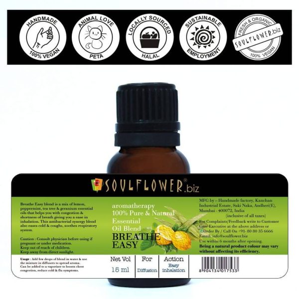 Soulflower Breathe Easy Essential Oil Online Sale