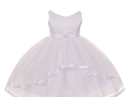 Asmaani Baby Girl s White Satin A-Line Maxi Full Length Dress (AS-DRESS_22163) Online now