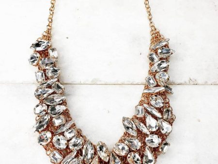 Bling Accessories Glass Statement Crystal Necklace For Sale