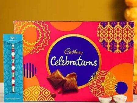 Single Pearl Rakhi With Cadbury Celebrations Online now