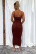 Zena Full Length Dress - Brown Supply