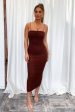 Zena Full Length Dress - Brown Supply